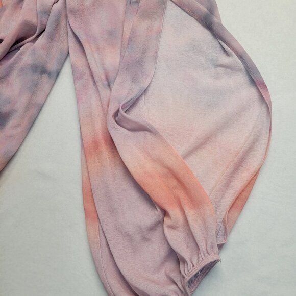 Free People Mystic Tie-Dye Pink Purple Oversized Split Sleeves Tunic Size Small - Picture 9 of 11